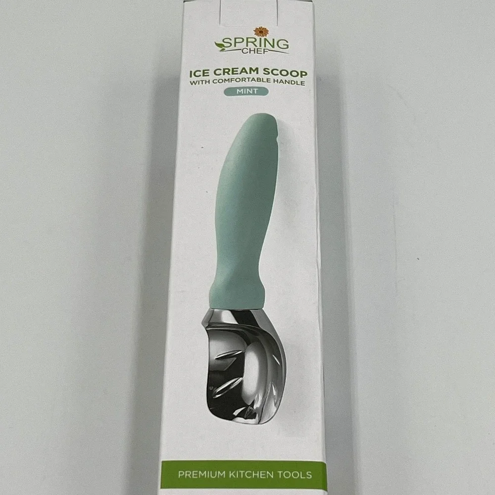 Spring Chef Ice Cream Scoop Mint Heavy Duty Ergonomic Grip New